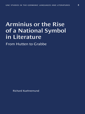 cover image of Arminius or the Rise of a National Symbol in Literature